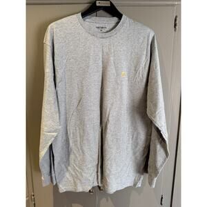 Carhartt Men's Chase Long Sleeve T Shirt Gray XL EUC